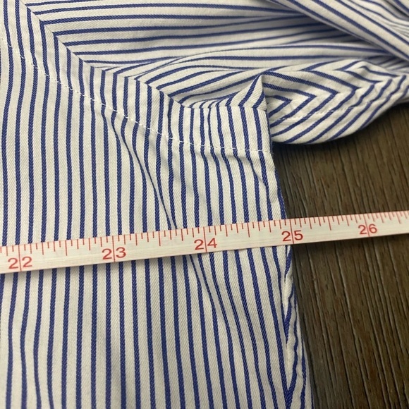 Mens POLO Ralph Lauren Classic Fit Striped Button Down Large XL Blue White - Picture 4 of 6